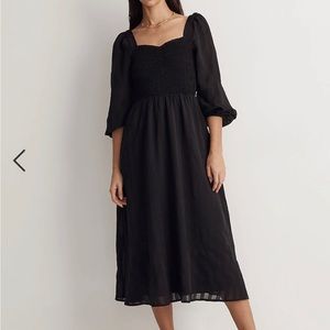 Madewell Lucie Black Sweetheart dress
